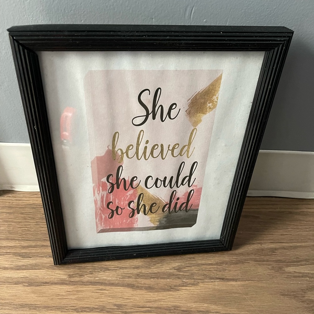 Motivational Art Poster with Black Frame